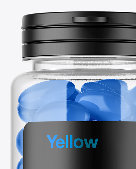 Clear Pills Bottle Mockup