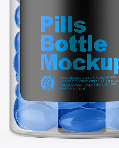 Clear Pills Bottle Mockup