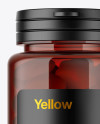 Amber Pills Bottle Mockup