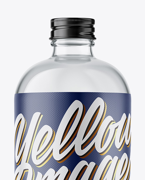 Clear Glass Bottle Mockup