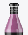 Clear Glass Bottle with Blueberry Smoothie Mockup