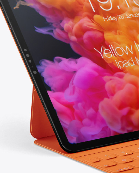 Ipad Pro with Pencil & Keyboard Mockup