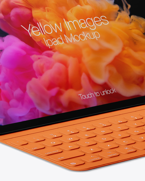 Ipad Pro with Pencil & Keyboard Mockup