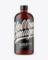 Dark Amber Glass Bottle Mockup