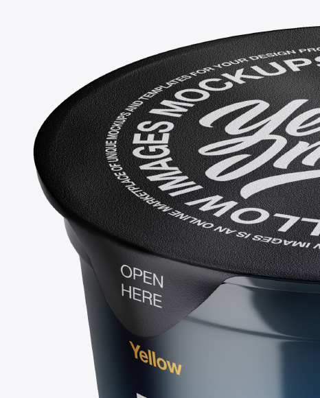 Glossy Plastic Cup Mockup