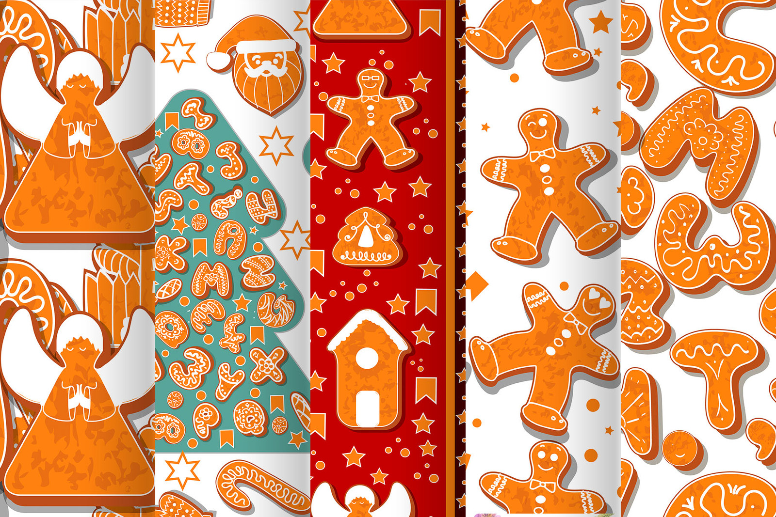 Vector set of gingerbread alphabets. Christmas symbols Vector set of gingerbread alphabets. Christmas symbols