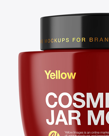 Glossy Cosmetic Jar Mockup