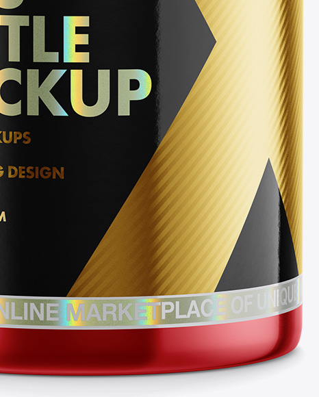 Metallic Plastic Pills Bottle Mockup