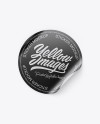 Textured Round Sticker Mockup