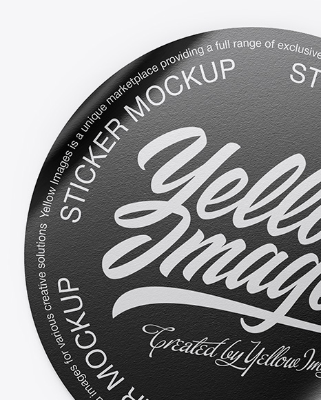 Textured Round Sticker Mockup