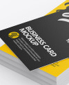 Stack of Textured Business Cards Mockup