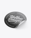 Textured Round Sticker Mockup