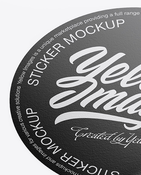 Textured Round Sticker Mockup