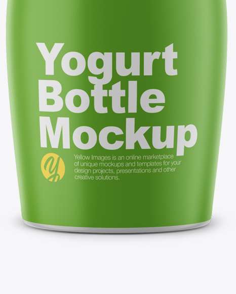 Matte Yogurt Bottle Mockup