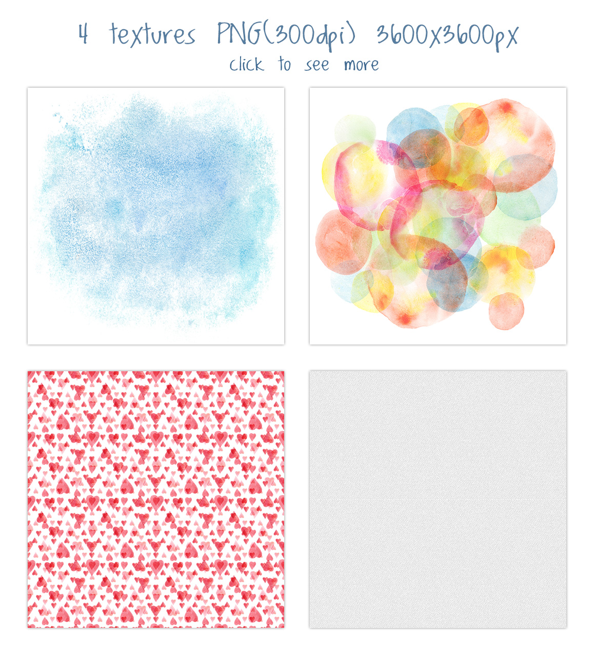 Valentines day love watercolor set