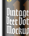 Metallic Vintage Beer Bottle Mockup