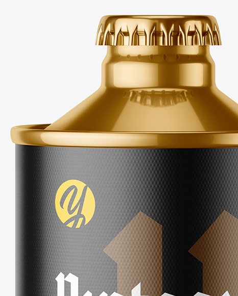 Metallic Vintage Beer Bottle Mockup