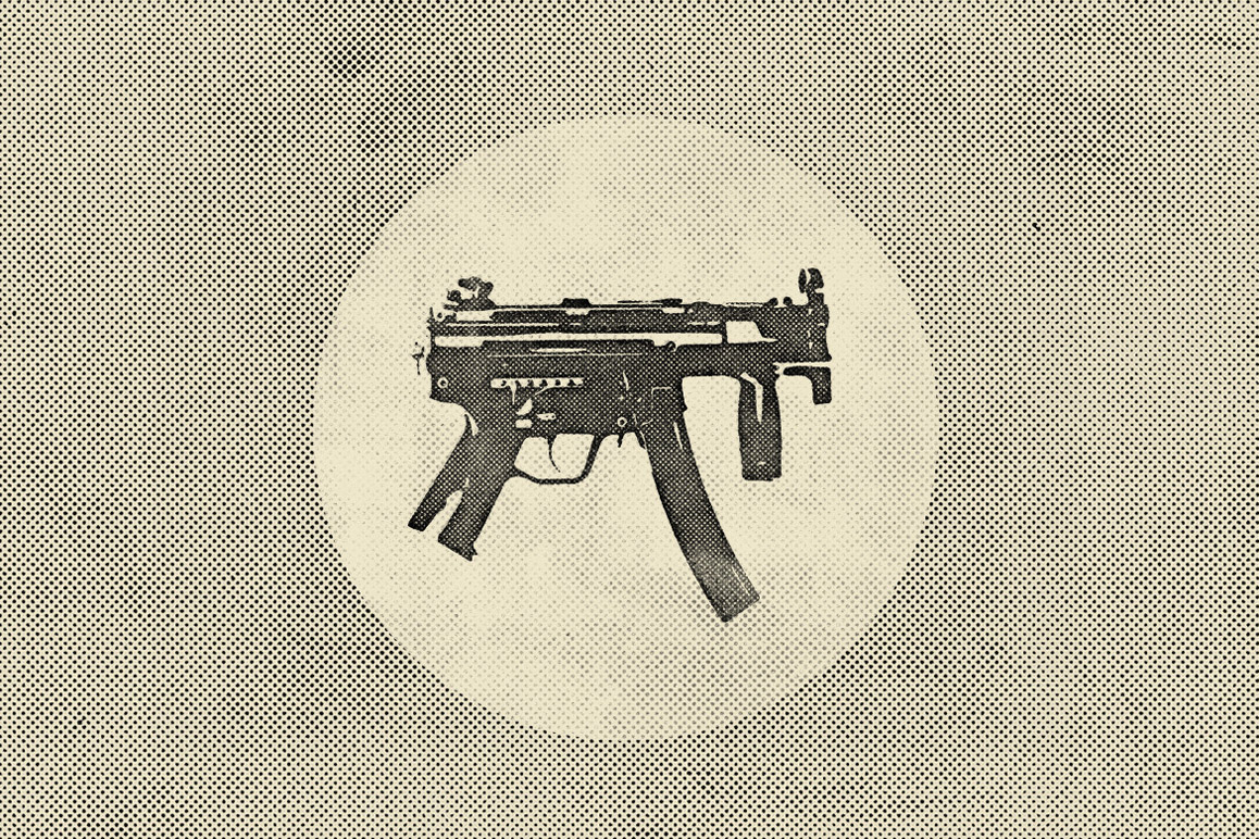 Automatic Weapons: EPS Vector Illustrations