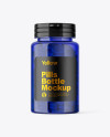 Blue Pills Bottle Mockup