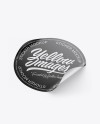 Textured Round Sticker Mockup