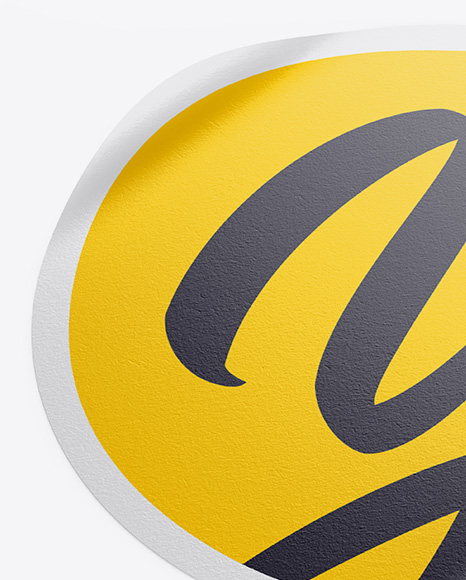 Textured Round Sticker Mockup