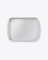 Plastic Salver with Glossy Paper Mockup