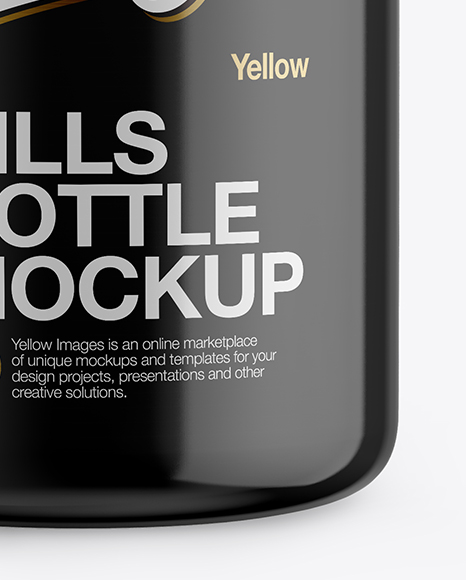 Glossy Pills Bottle Mockup