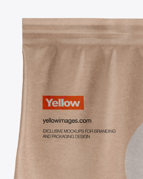 Kraft Bag Mockup - Front View