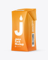 200ml Glossy Juice Carton Package Mockup