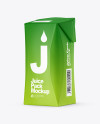 200ml Matte Juice Carton Package Mockup