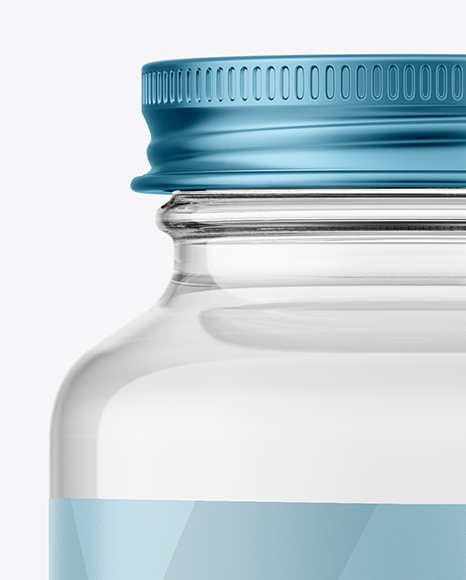 Clear Glass Pills Bottle Mockup