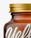 Amber Glass Pills Bottle Mockup - Front View