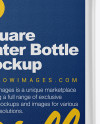 Square Water Bottle Mockup