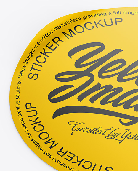 Round Sticker Mockup