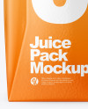 200ml Glossy Juice Carton Package Mockup