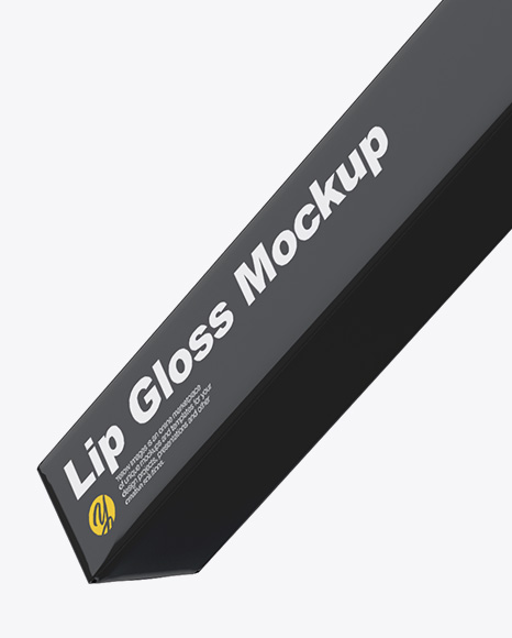 Matte Lip Gloss Bottle w/ Box Mockup