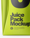 200ml Metallic Juice Carton Package Mockup