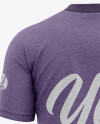 Men’s Heather Tight Round Collar T-Shirt - Back View