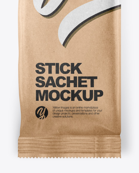 Kraft Sachet Stick Mockup