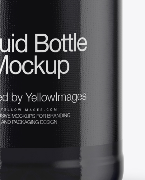 PET Black Water Bottle Mockup