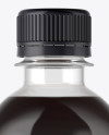 PET Black Water Bottle with Paper Label Mockup