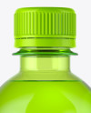 Green PET Bottle with Paper Label Mockup Green PET Bottle with Paper Label Mockup