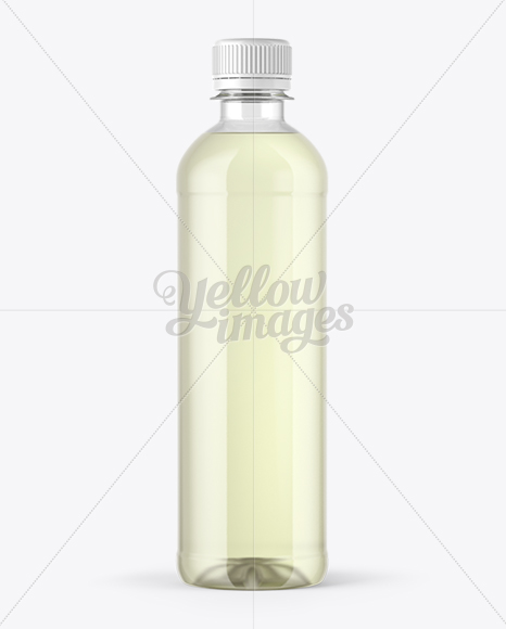 PET Bottle with Lemonade Mockup