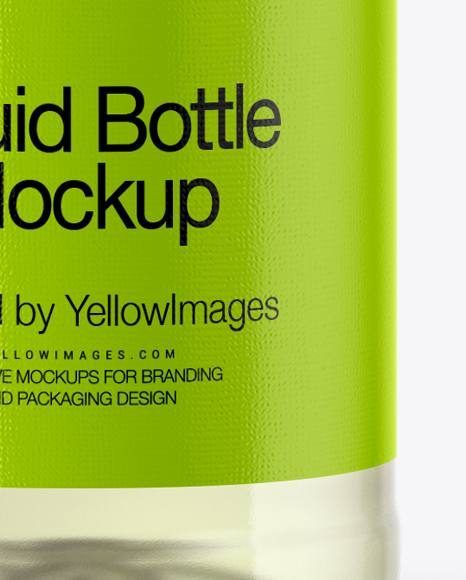 PET Bottle with Lemonade Mockup