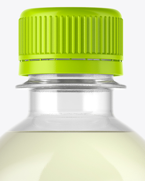 PET Bottle with Lemonade Mockup