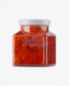 Glass Strawberry Jam Jar Mockup - Halfside View