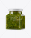 Glass Kiwi Jam Jar Mockup - Halfside View