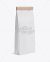 Paper Bag w/ a Kraft Paper Tin-Tie Mockup - Halfside View