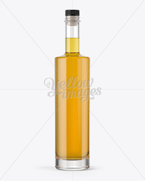 750ml Flint Glass Kendo Bottle with Whisky Mockup - Free Download