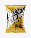 Matte Metallic Snack Package Mockup